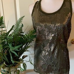 Sparkle & Fade Sequin Sheer Women Top